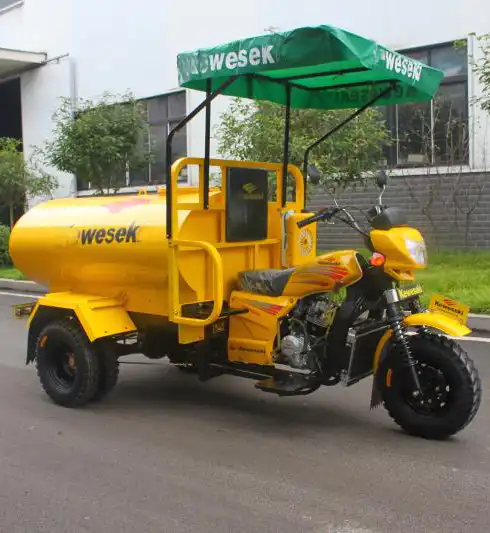 gasoline engine tricycle with water container